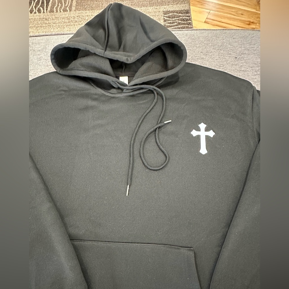 Soly Hux Black Hoodie with Cross Design - Picture 3 of 7